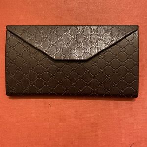 Gucci Brown Leather Glasses Case